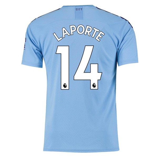 Camiseta Manchester City NO.14 Laporte 1ª 2019/20 Azul
